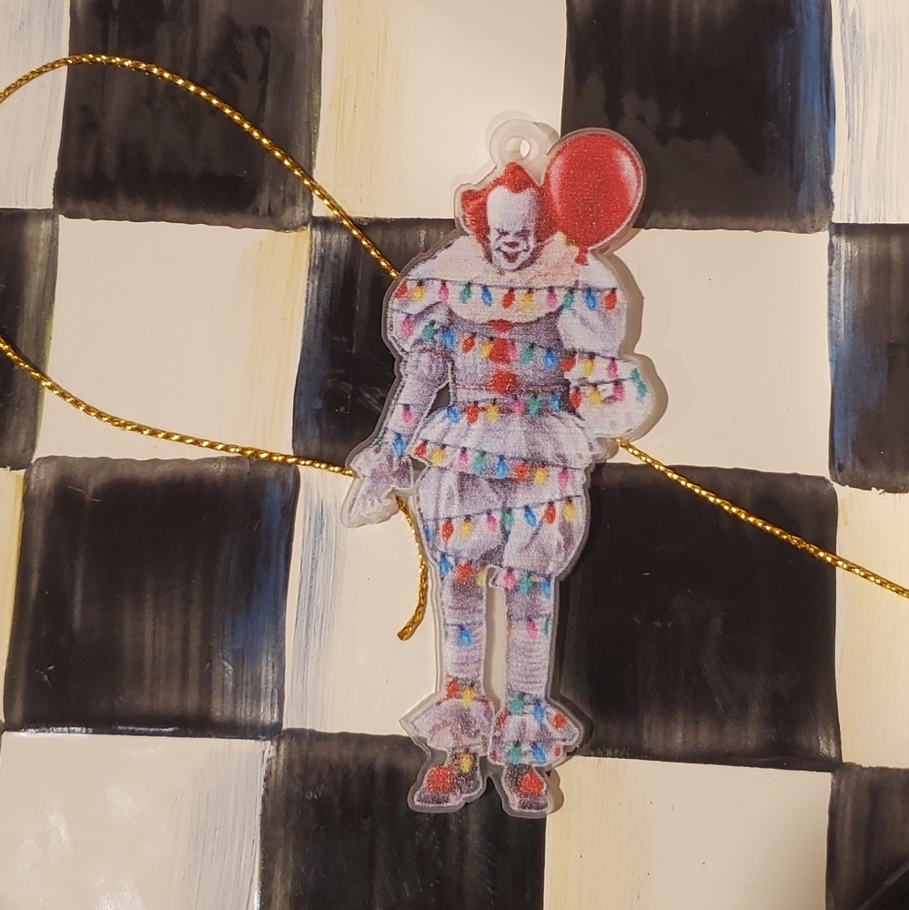 COPY - PENNYWISE " IT"🤡 Halloween Horror Movie themed ORNAMENT pendent 🎄🎃